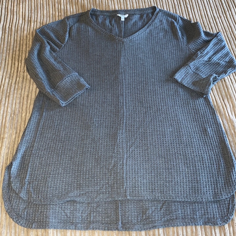 Sonoma thermal-like 3/4 sleeve v-neck tunic Size XL greenish gray